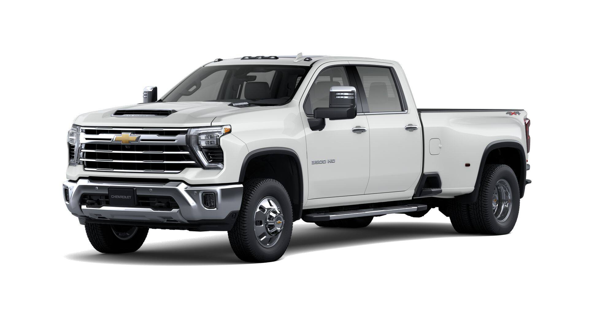 2026 Chevrolet Silverado 3500 HD LTZ DRW in Summit White — front three-quarter view