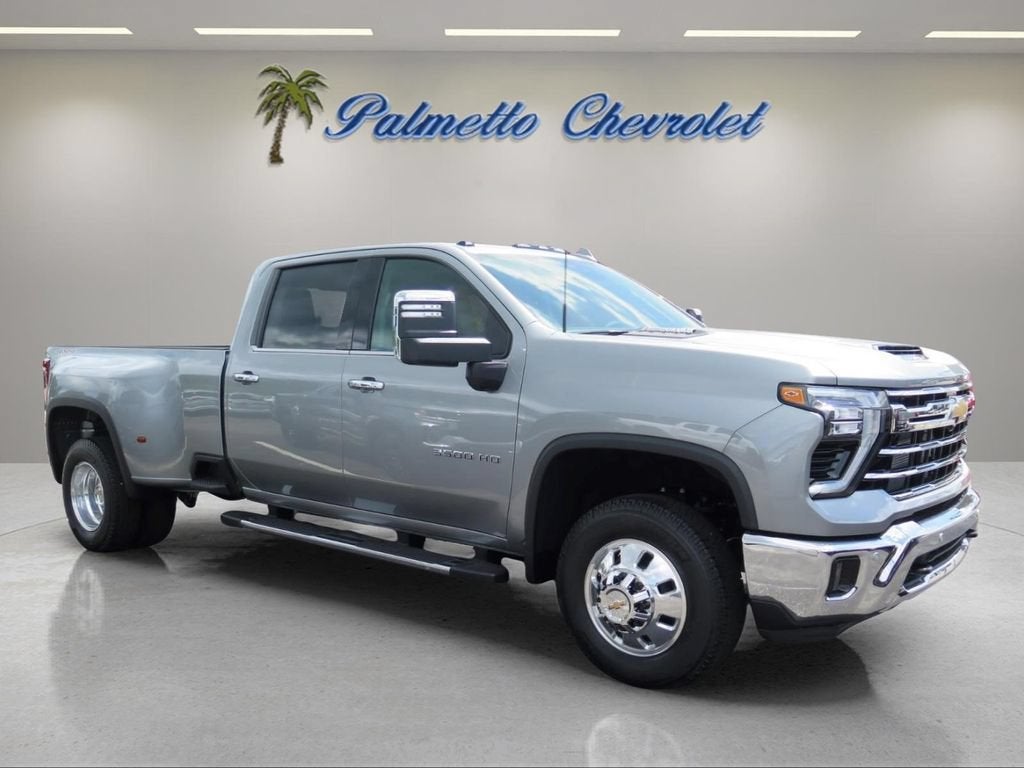 2026 Chevrolet Silverado 3500 HD LTZ DRW in Sterling Gray Metallic — front three-quarter view