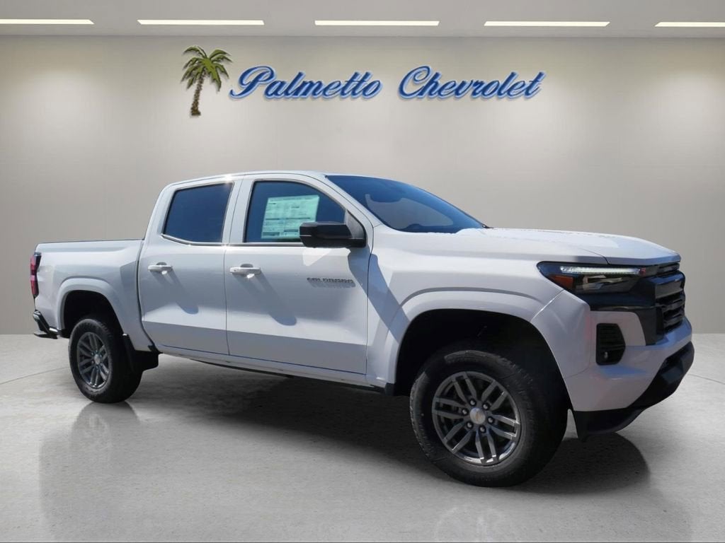 2026 Chevrolet Colorado LT in Summit White — front three-quarter view