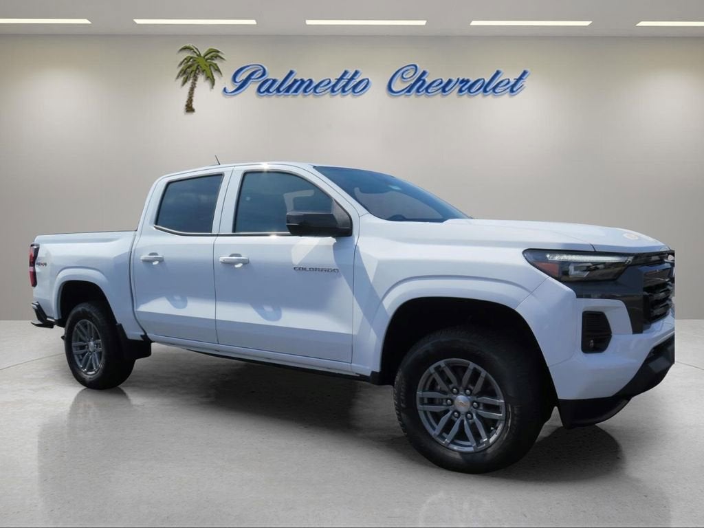 2026 Chevrolet Colorado LT in Summit White — front three-quarter view