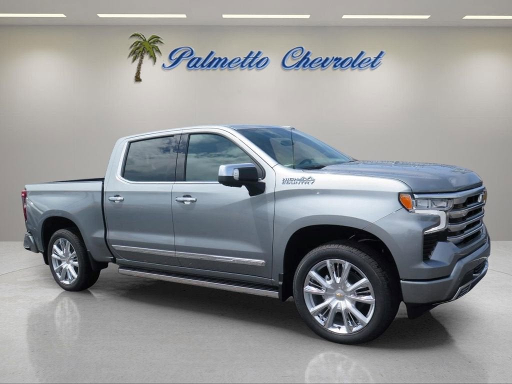2026 Chevrolet Silverado 1500 High Country in Sterling Gray Metallic — front three-quarter view