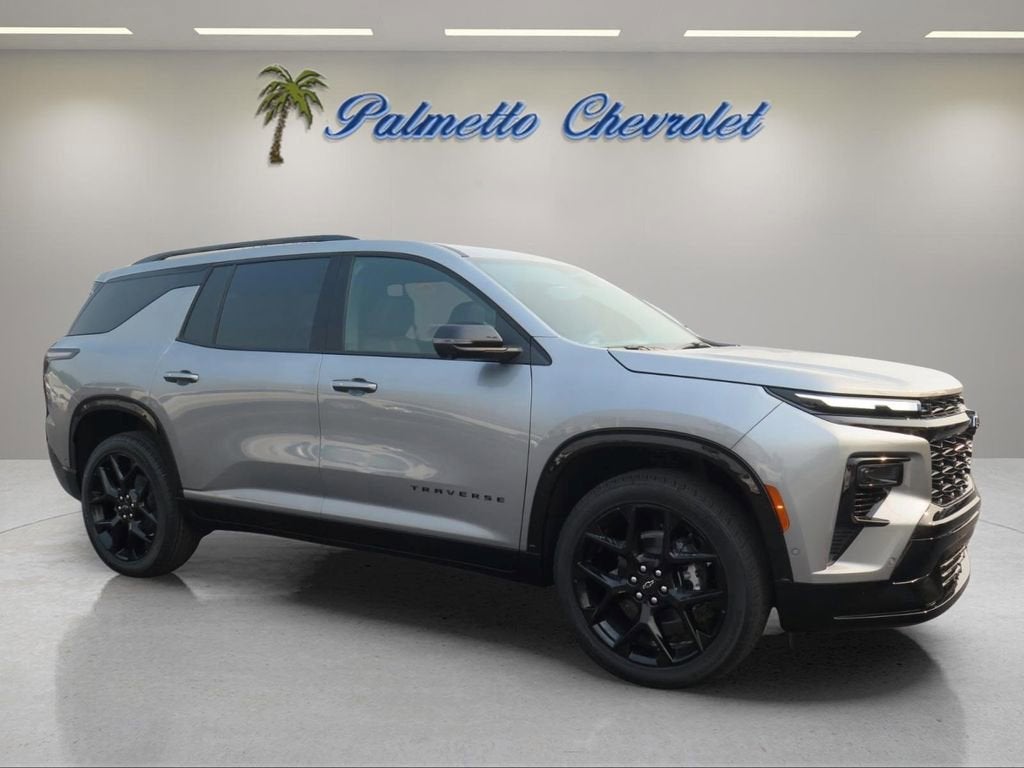 2026 Chevrolet Traverse RS in Sterling Gray Metallic — front three-quarter view