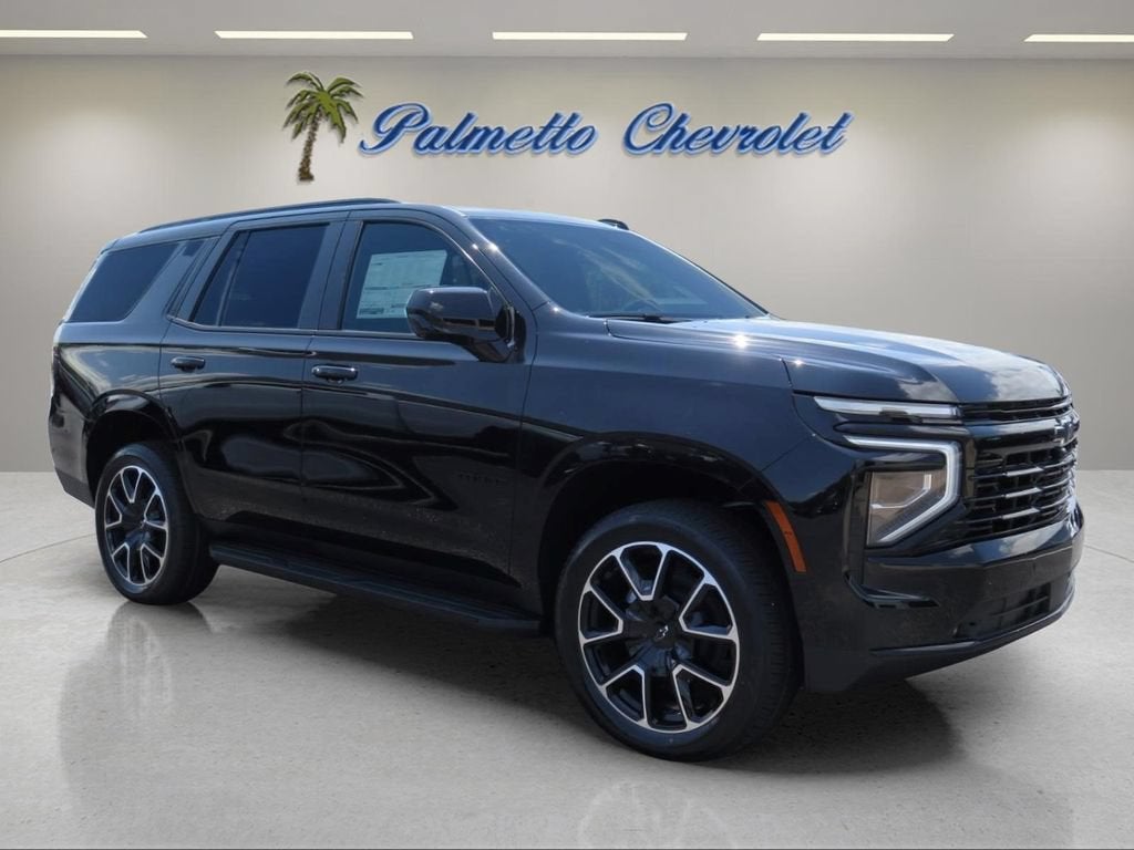 2026 Chevrolet Tahoe RST in Black — front three-quarter view