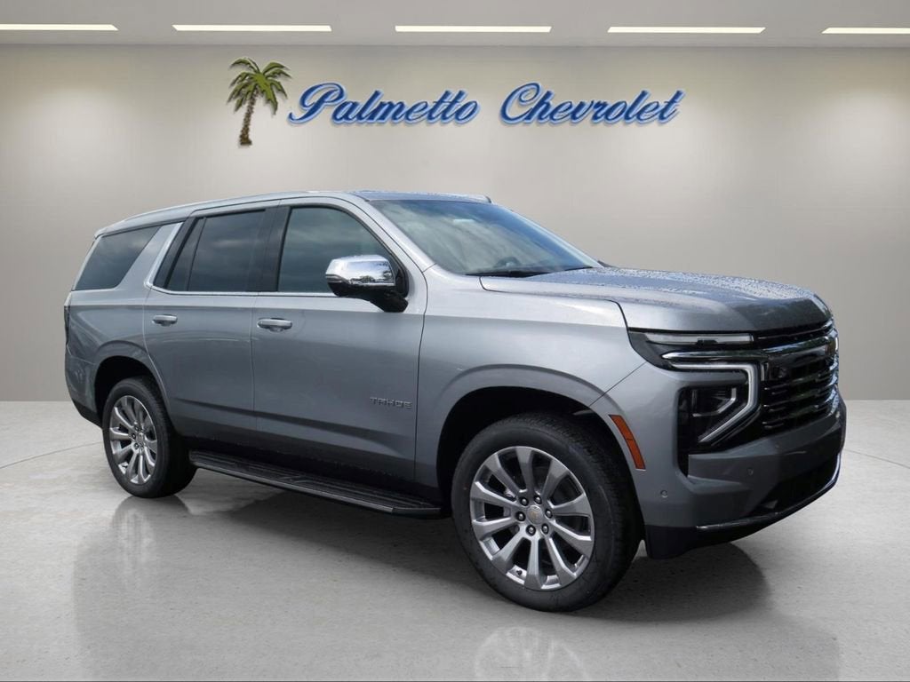 2026 Chevrolet Tahoe Premier in Sterling Gray Metallic — front three-quarter view