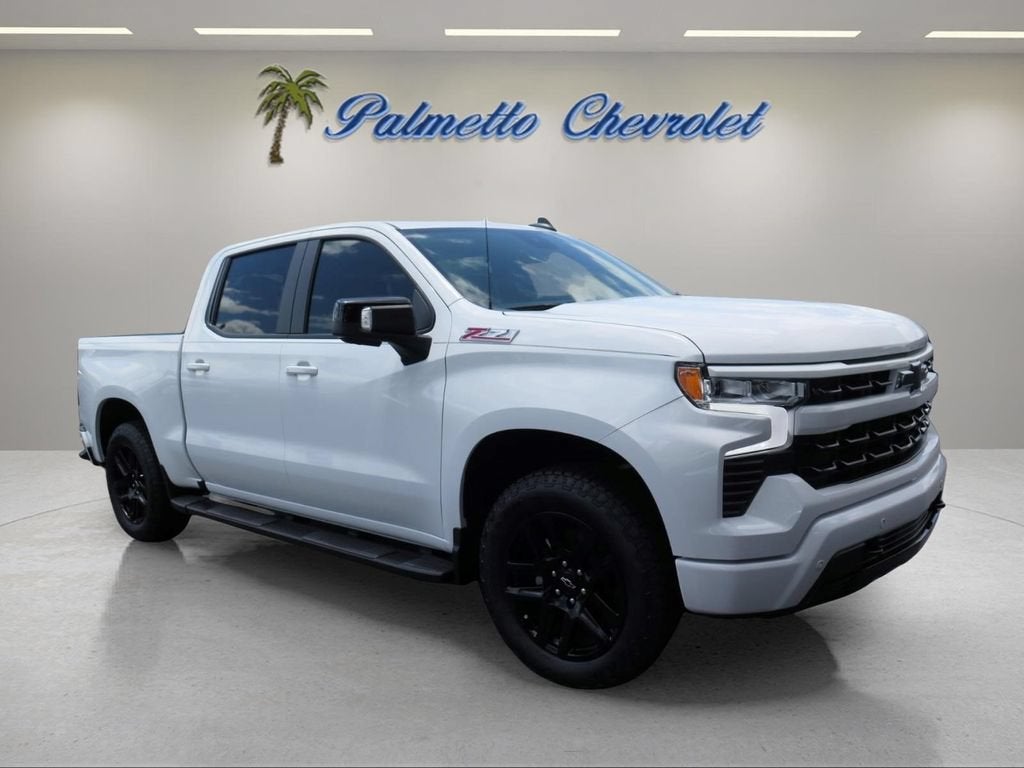 2026 Chevrolet Silverado 1500 RST in Summit White — front three-quarter view