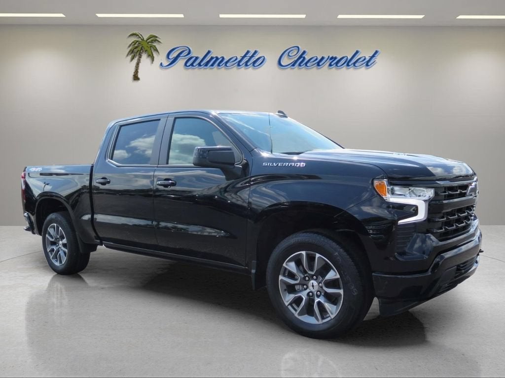 2026 Chevrolet Silverado 1500 RST in Black — front three-quarter view