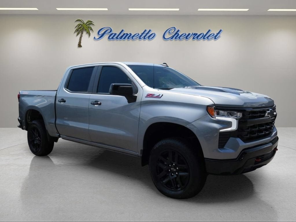 2026 Chevrolet Silverado 1500 LT Trail Boss in Sterling Gray Metallic — front three-quarter view