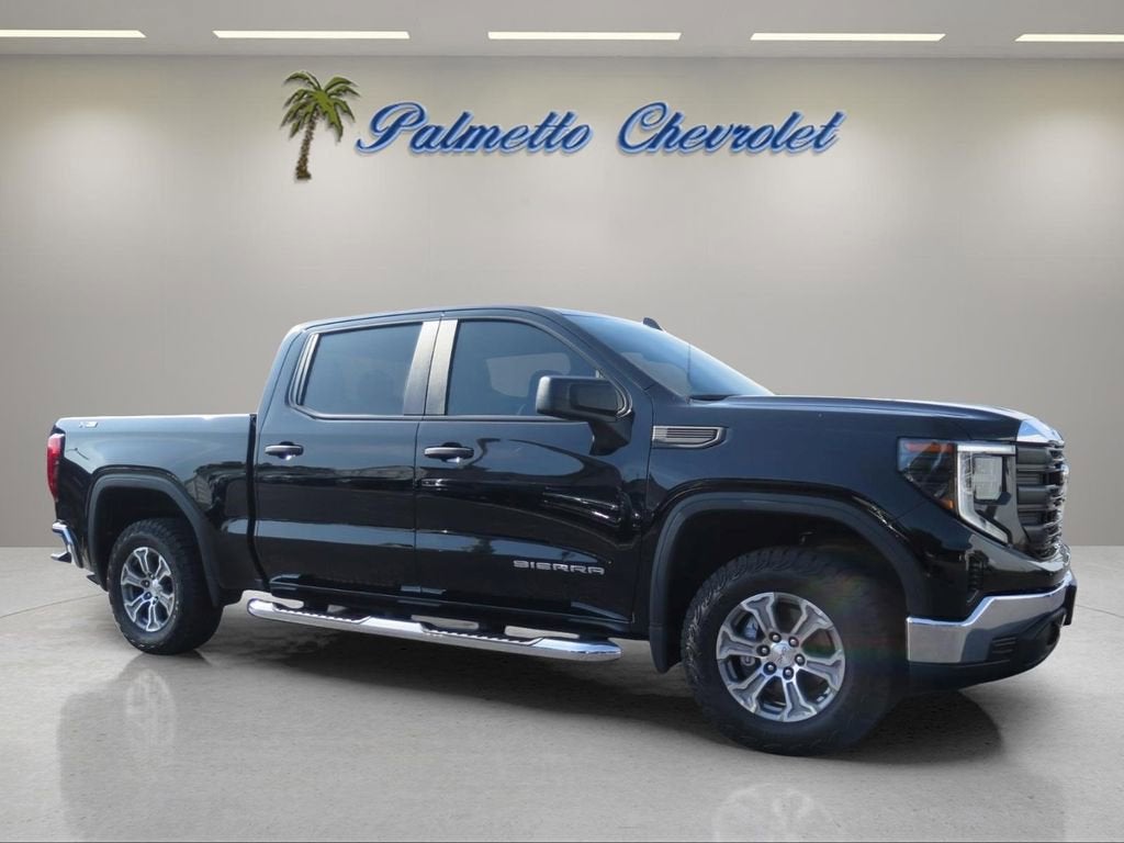 2025 GMC Sierra 1500 Pro in Onyx Black — front three-quarter view