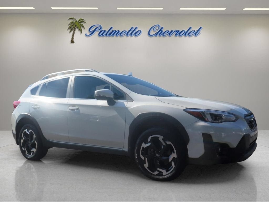 2022 Subaru Crosstrek Limited in Crystal White Pearl — front three-quarter view