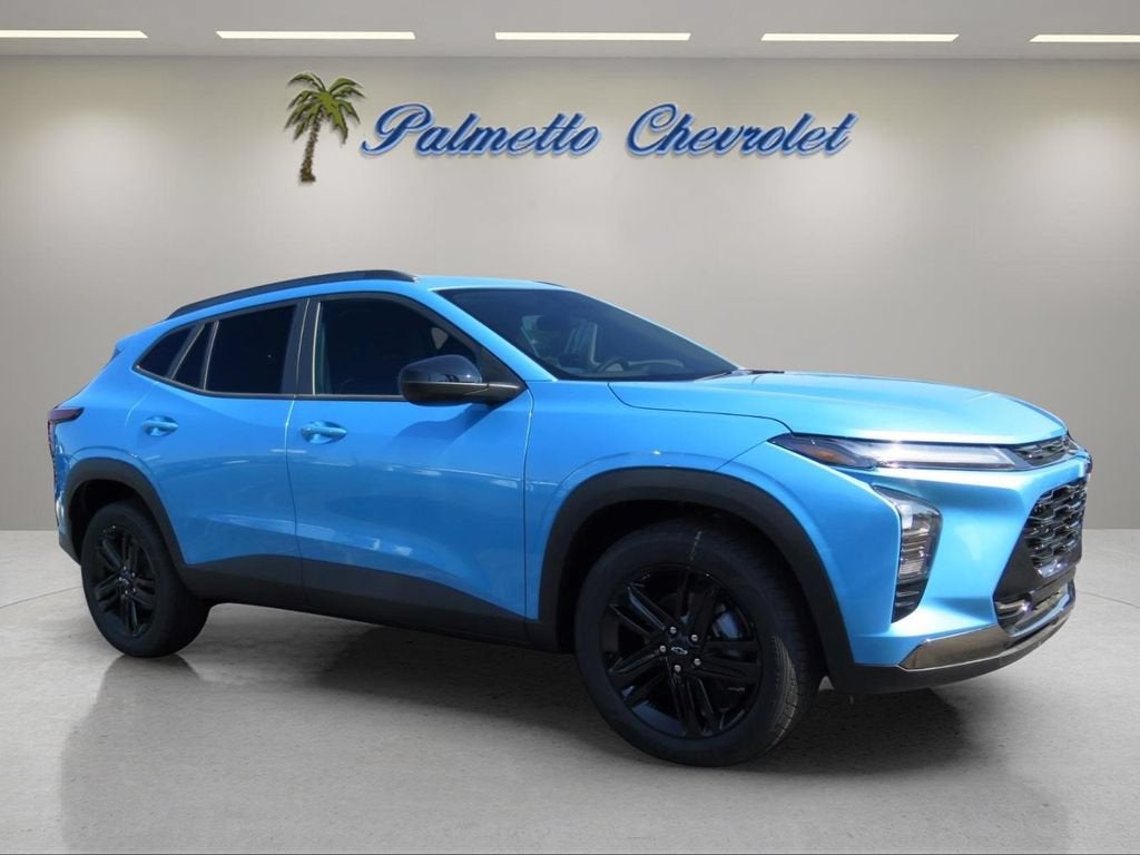 2026 Chevrolet Trax ACTIV in Marina Blue Metallic — front three-quarter view