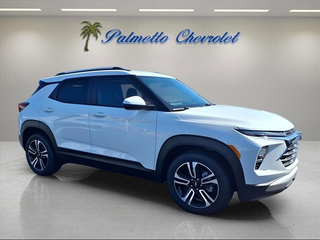 2026 Chevrolet Trailblazer LT in Summit White — front three-quarter view